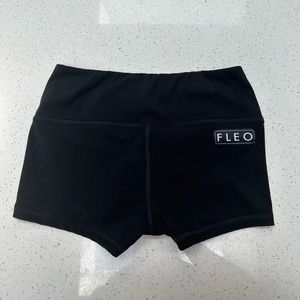 Black High Waisted Fleo Shorts - Size Small